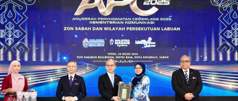 68 PENERIMA APC TAHUN 2025 KEMENTERIAN KOMUNIKASI ZON SABAH DAN WILAYAH PERSEKUTUAN LABUAN DIRAIKAN