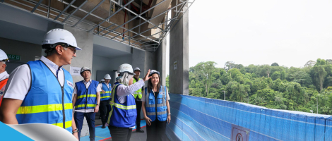 TIMBALAN MENTERI KOMUNIKASI LAKUKAN TINJAUAN KE TAPAK PROJEK MENARA PERBADANAN KEMAJUAN FILEM NASIONAL MALAYSIA