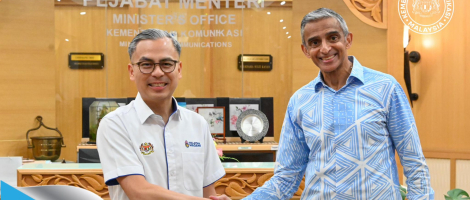 MENTERI KOMUNIKASI TERIMA KUNJUNGAN HORMAT PESURUHJAYA TINGGI SINGAPURA KE MALAYSIA