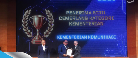 KEMENTERIAN KOMUNIKASI RANGKUL ANUGERAH SIJIL CEMERLANG KATEGORI KEMENTERIAN