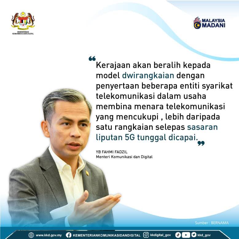 KERAJAAN AKAN BERALIH KEPADA MODEL DWIRANGKAIAN